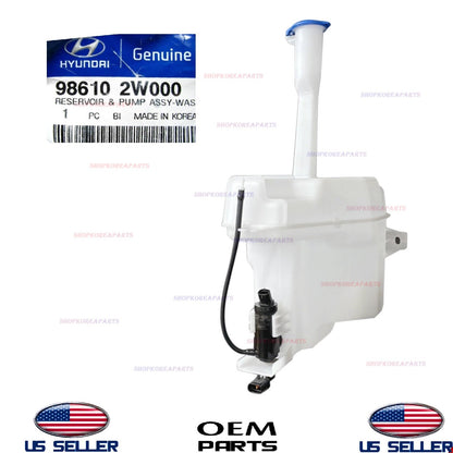 GENUINE Windshield Water Reservoir Water Tank & Pump 2013-2016 Hyundai Santa Fe