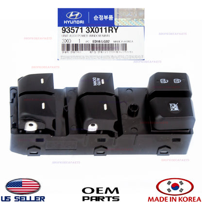 GENUINE Front Door Left Power Window Switch ⭐OEM⭐ Elantra Sedan 14-16 "AUTO DOWN