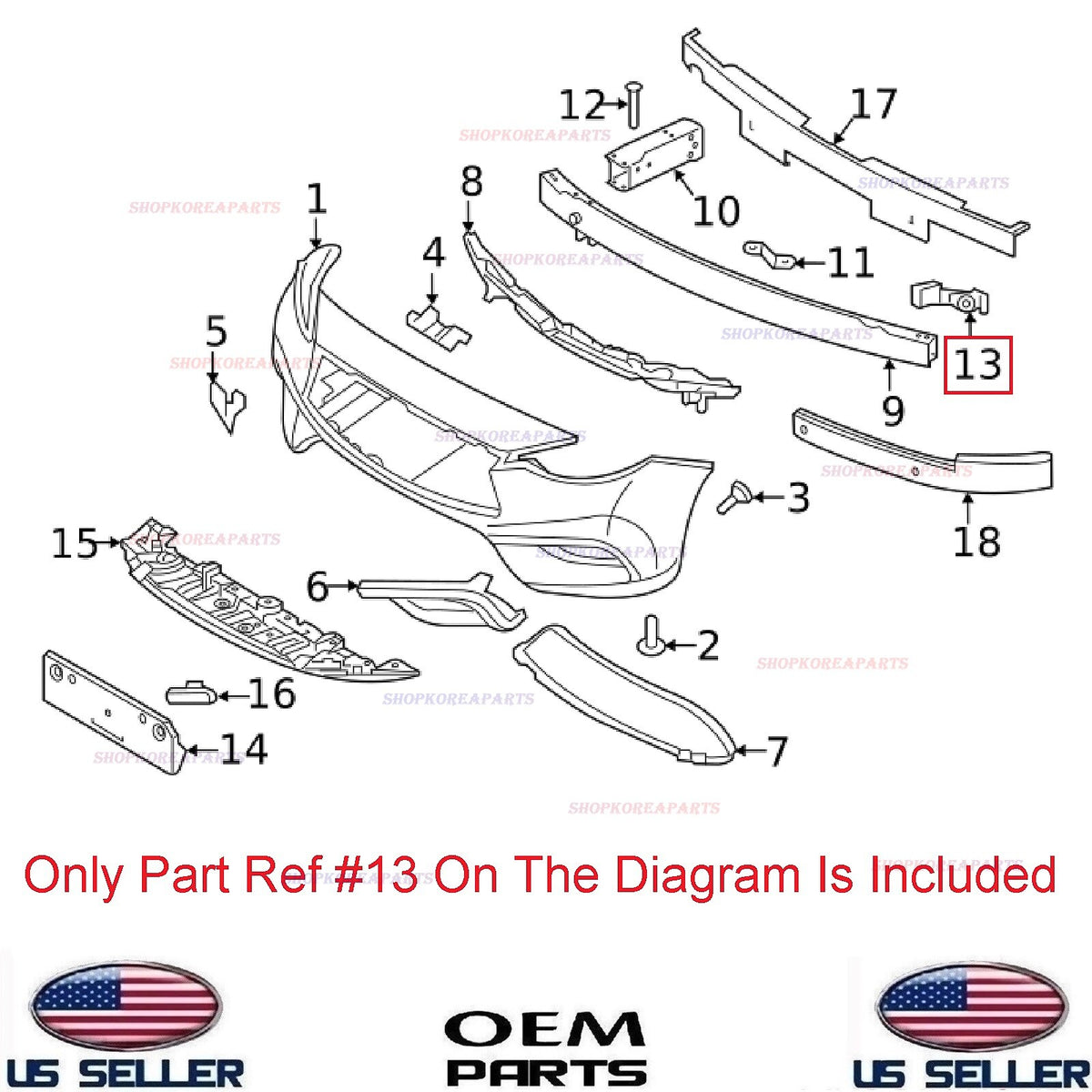 GENUINE Front Bumper Bracket Retainer RIGHT Passenger ⭐ Infiniti QX30 2017-2019