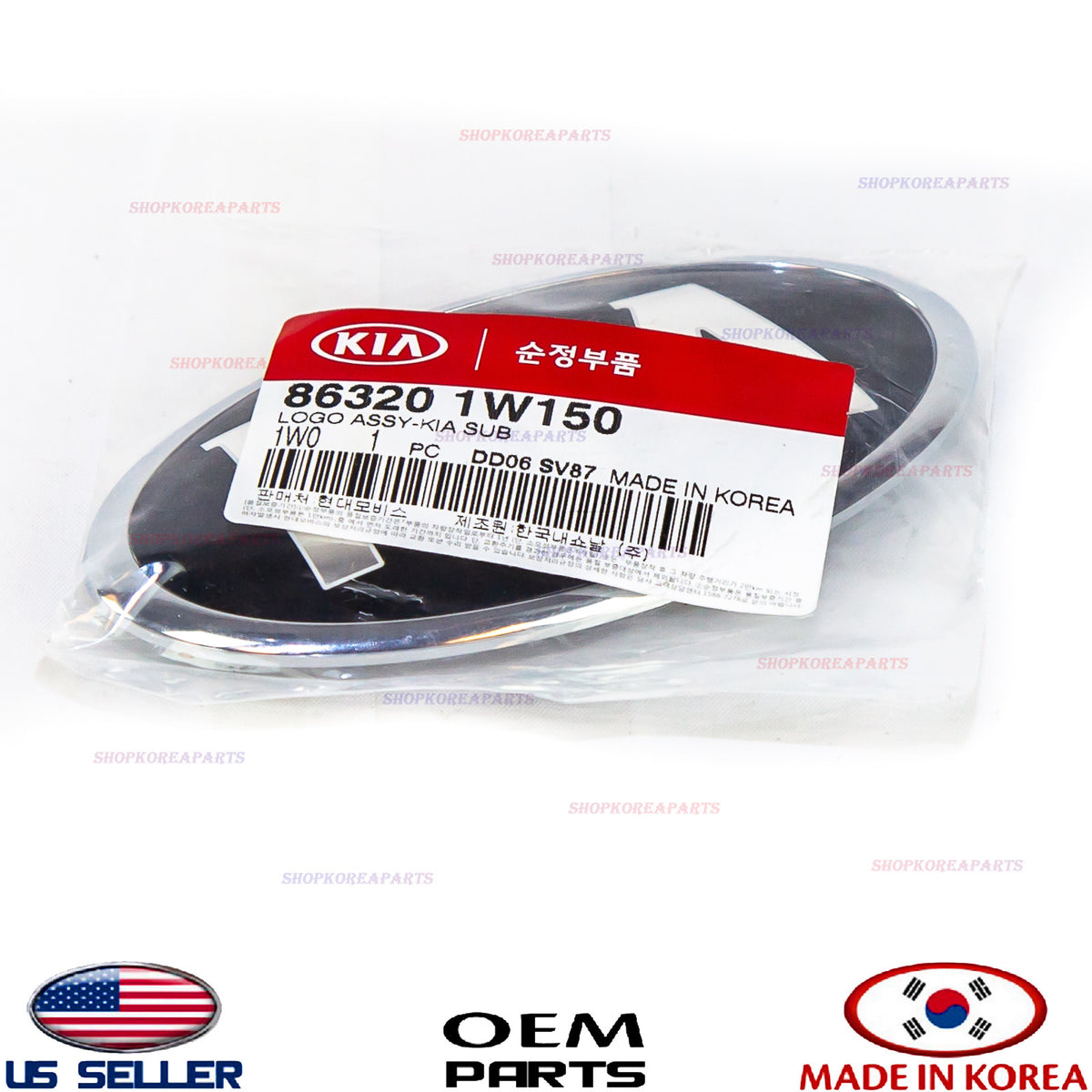 GENUINE OEM Front Hood Bumper Emblem Logo 2016–2017 Kia Rio 86320-1W150