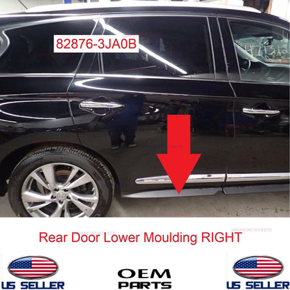 GENUINE Rear Door Molding Lower RIGHT Passenger Side ⭐OEM⭐ JX35 XQ60 2014-2015
