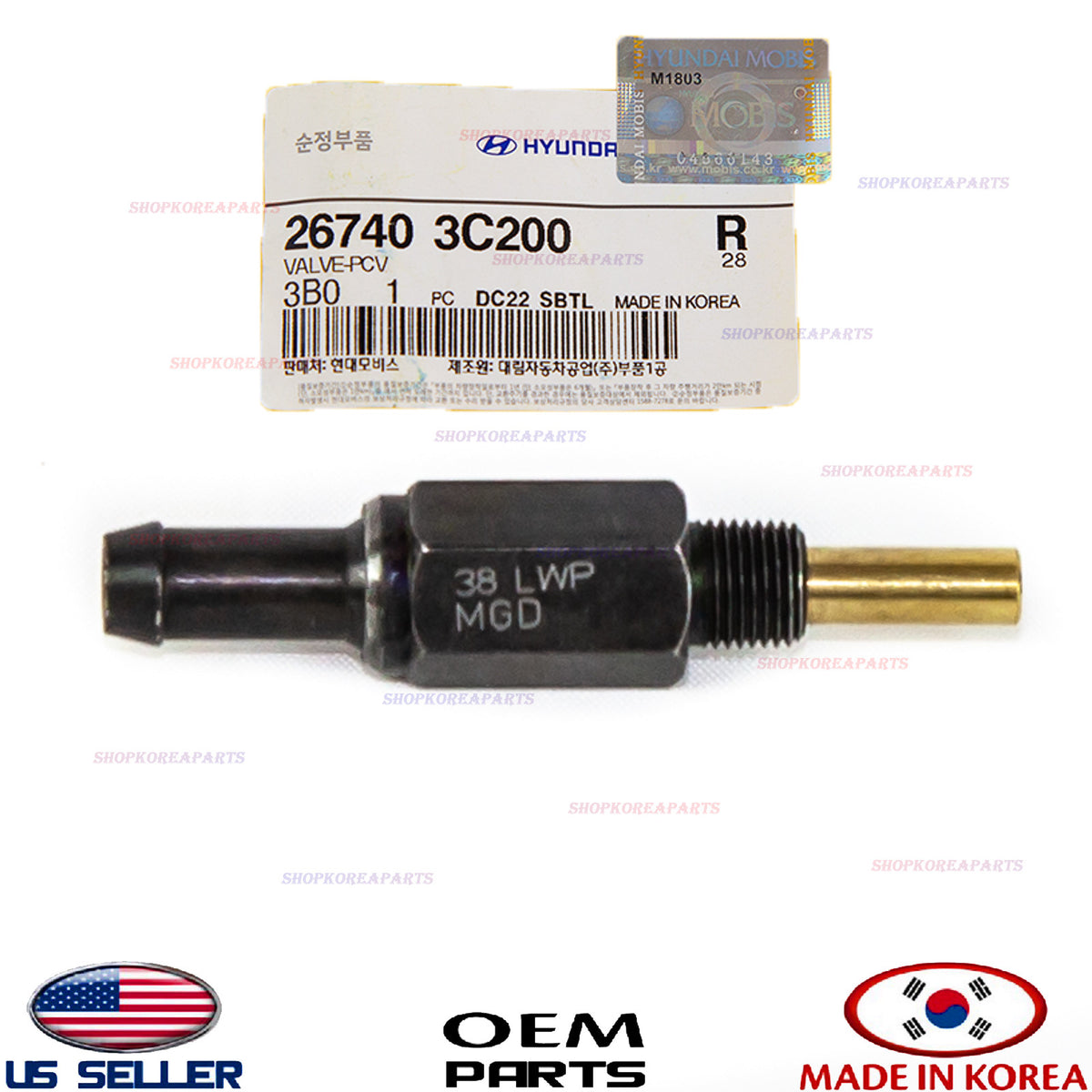 GENUINE OEM PCV Valve 2007–2020 Hyundai Kia 26740-3C200 *See Compatibility