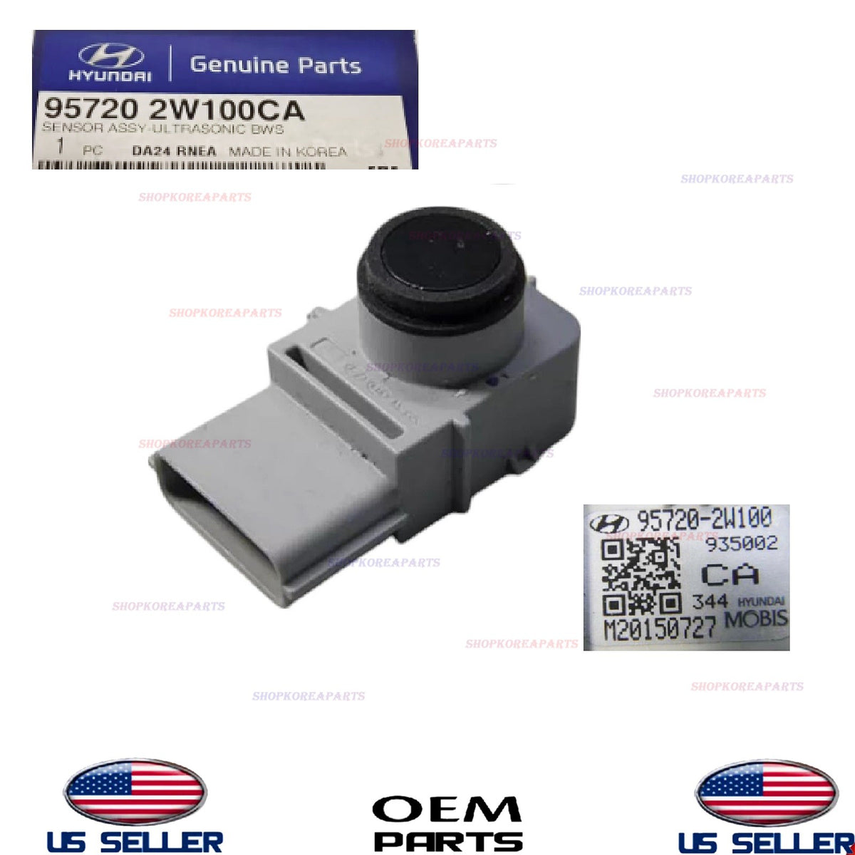 GENUINE OEM Rear Ultrasonic Parking Sensor BWS 2017-2018 Hyundai Santa Fe Sport