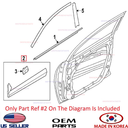GENUINE Front Door Lower Molding RIGHT Passenger ⭐OEM⭐ Hyundai Kona 2024-2026