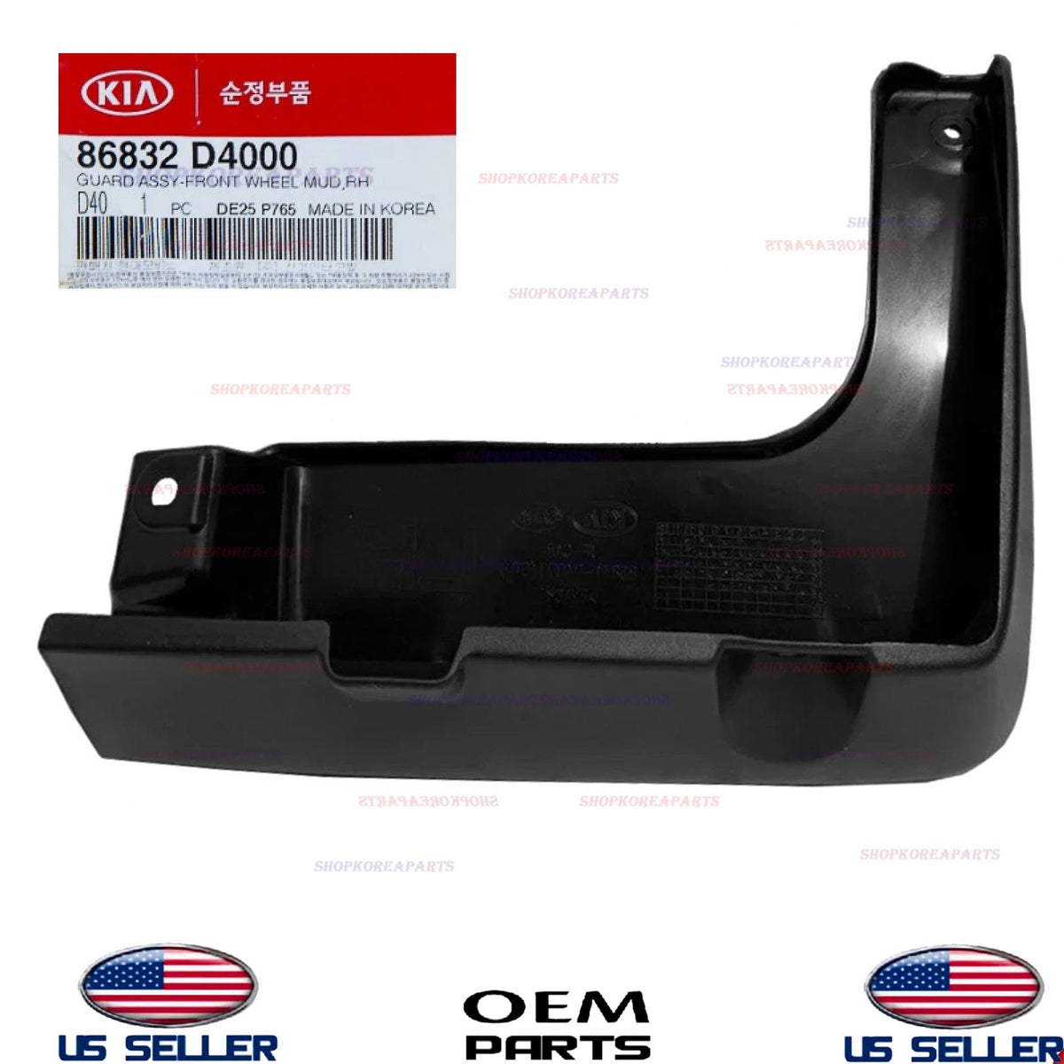 1pcs GENUINE Front RIGHT Passenger Splash Flaps Mud Guard Kia Optima 2019-2020