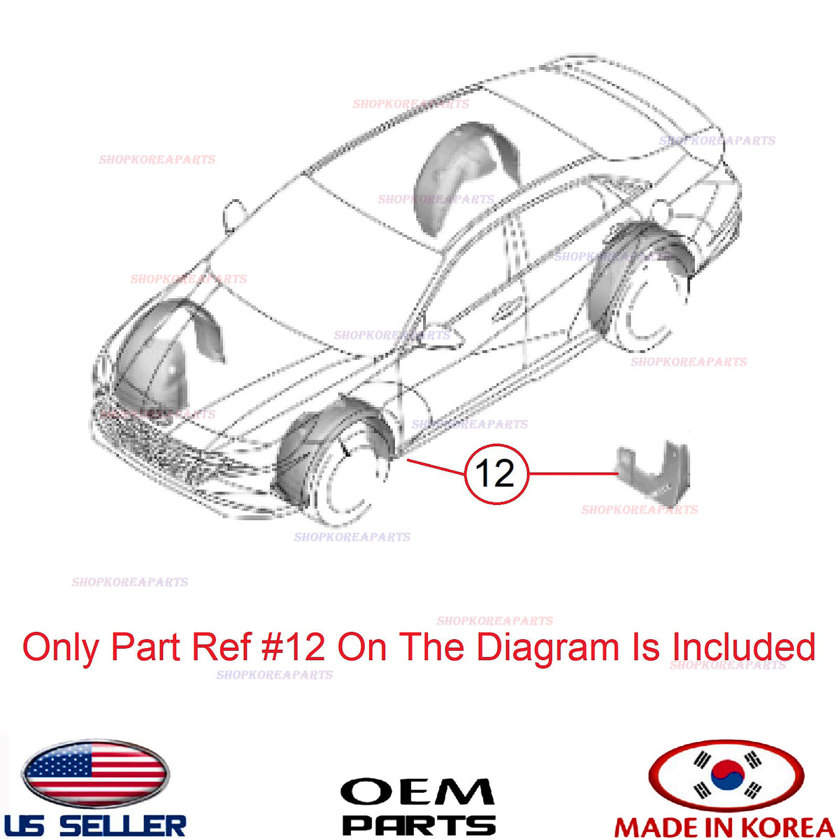 Mud Guard Flaps Splash Shield Front LEFT Driver ⭐OEM⭐ Elantra Sedan 2021-2023