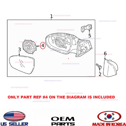 GENUINE OEM Outside Mirror Actuator Motor RIGHT Hyundai Kia *See compatibility