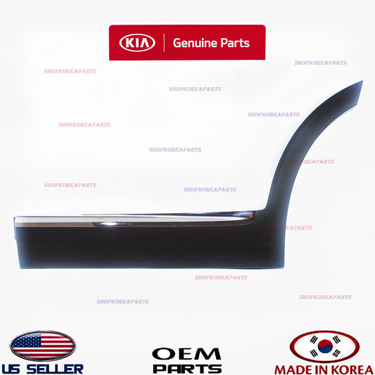 Rear Door Lower Molding Left Driver Side w/Chrome Garnish OEM Sorento 2016-2020