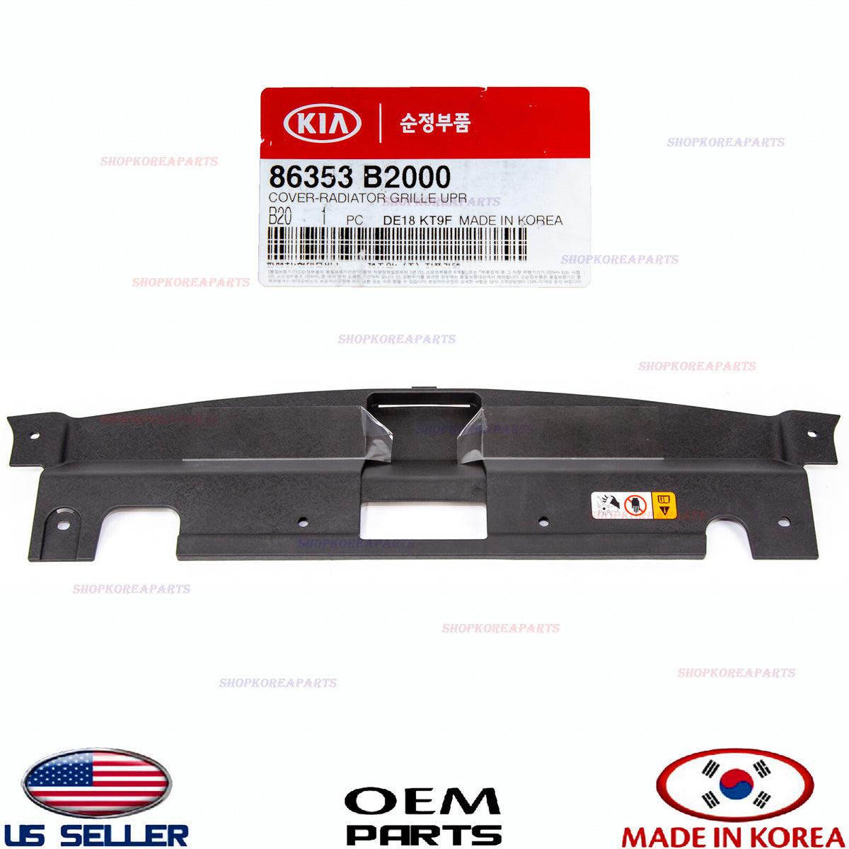 GENUINE Grille Radiator Support Cover Upper Sight Shield Panel OEM Kia Soul