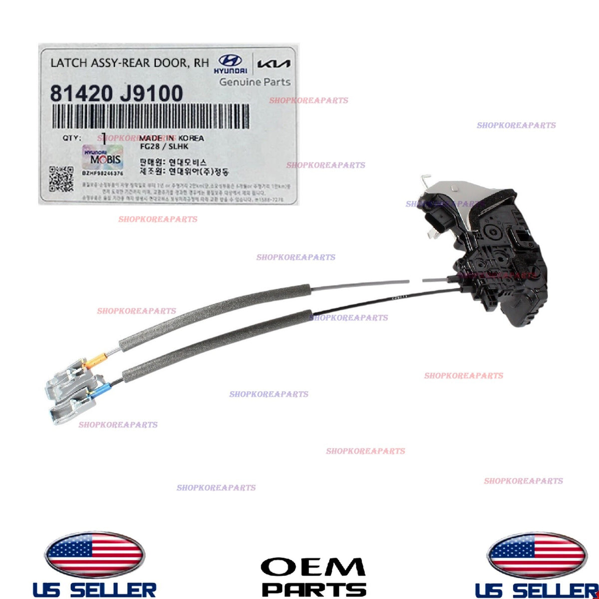 GENUINE Rear Door Lock Latch Actuator RIGHT Passenger 2018-2023 Hyundai Kona