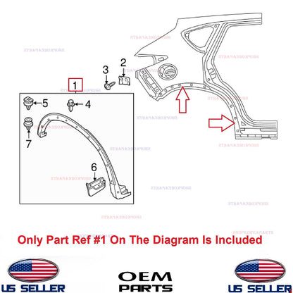 GENUINE OEM Rear RIGHT Passenger Wheel Arch Molding 2023-2025 Mazda CX-5