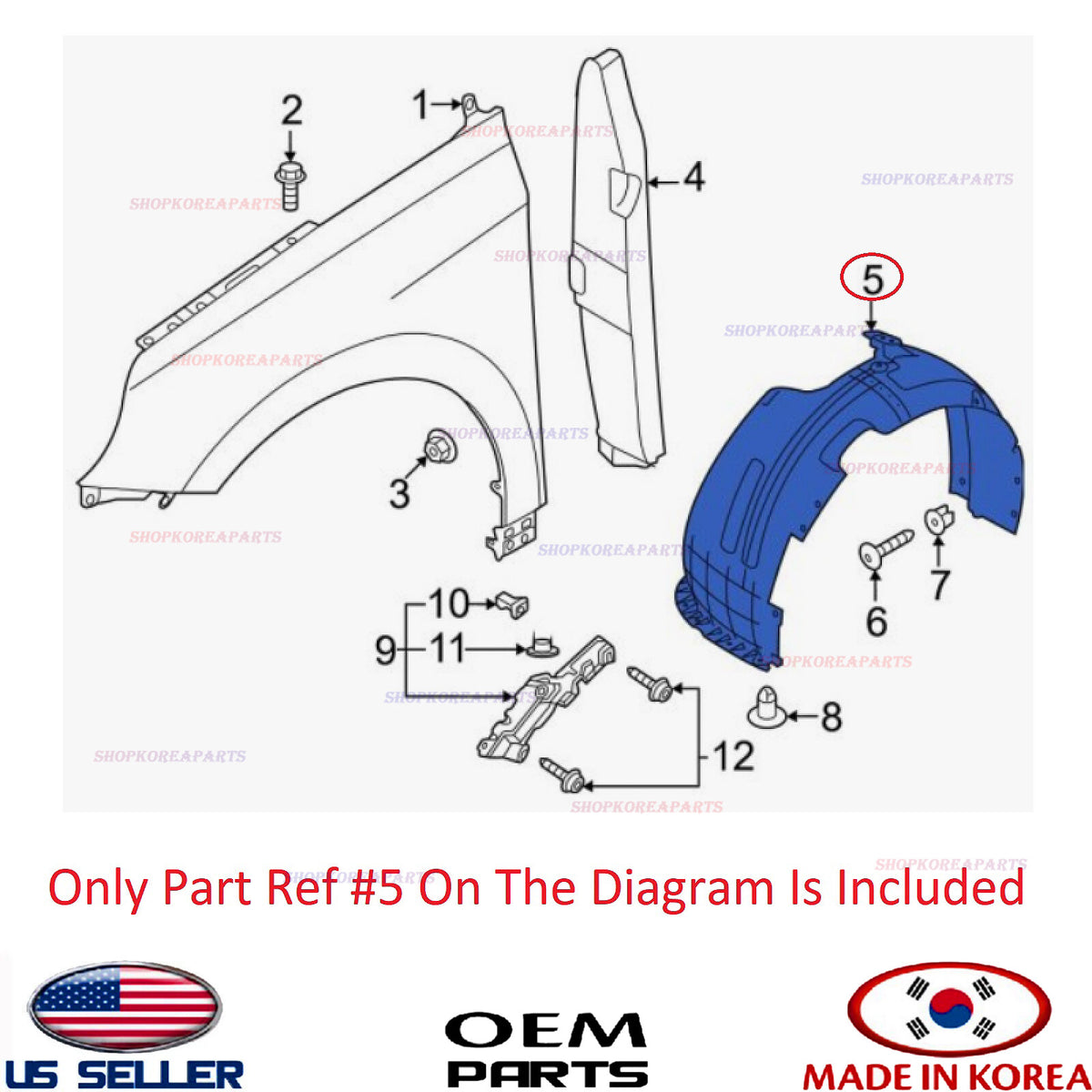 GENUINE Fender Liner Front RIGHT Passenger Side ⭐OEM⭐ Hyundai Ioniq 5 2022-2025
