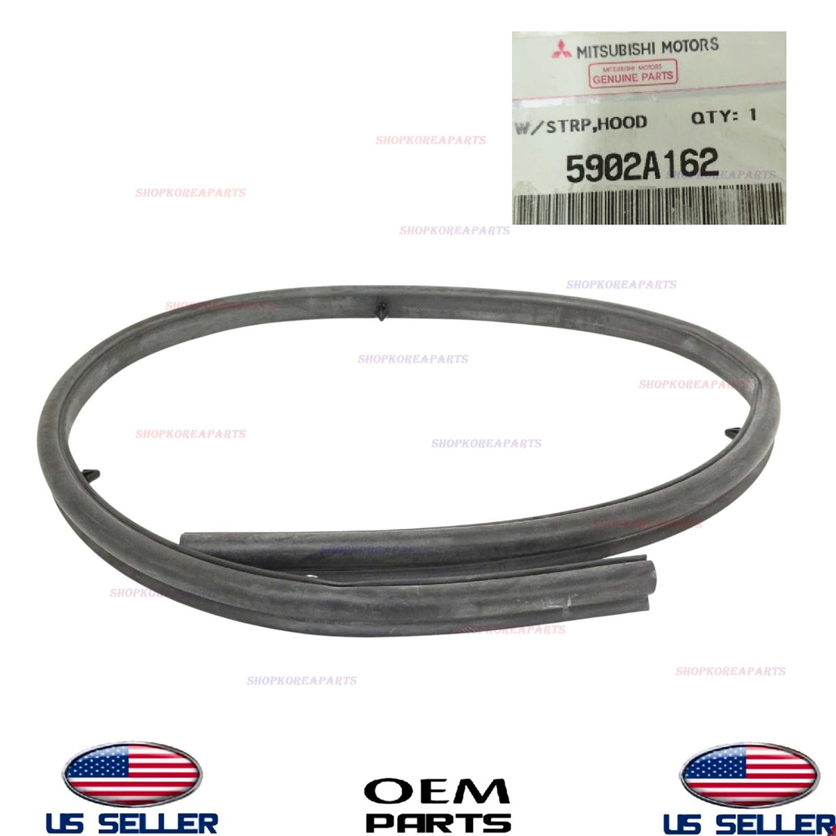 GENUINE OEM Weatherstrip Hood Rear 2014-2024 Mitsubishi Mirage 5902A162