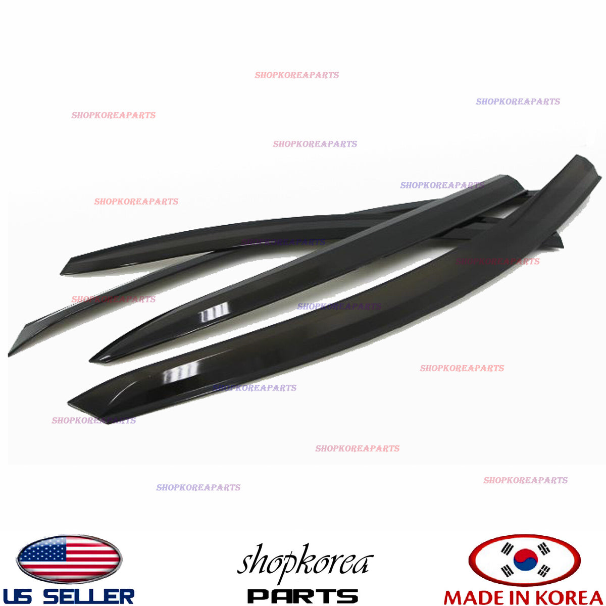 SMOKED DOOR VISOR WINDOW SUN VENT DEFLECTOR fits HYUNDAI ACCENT SEDAN 2012-2017