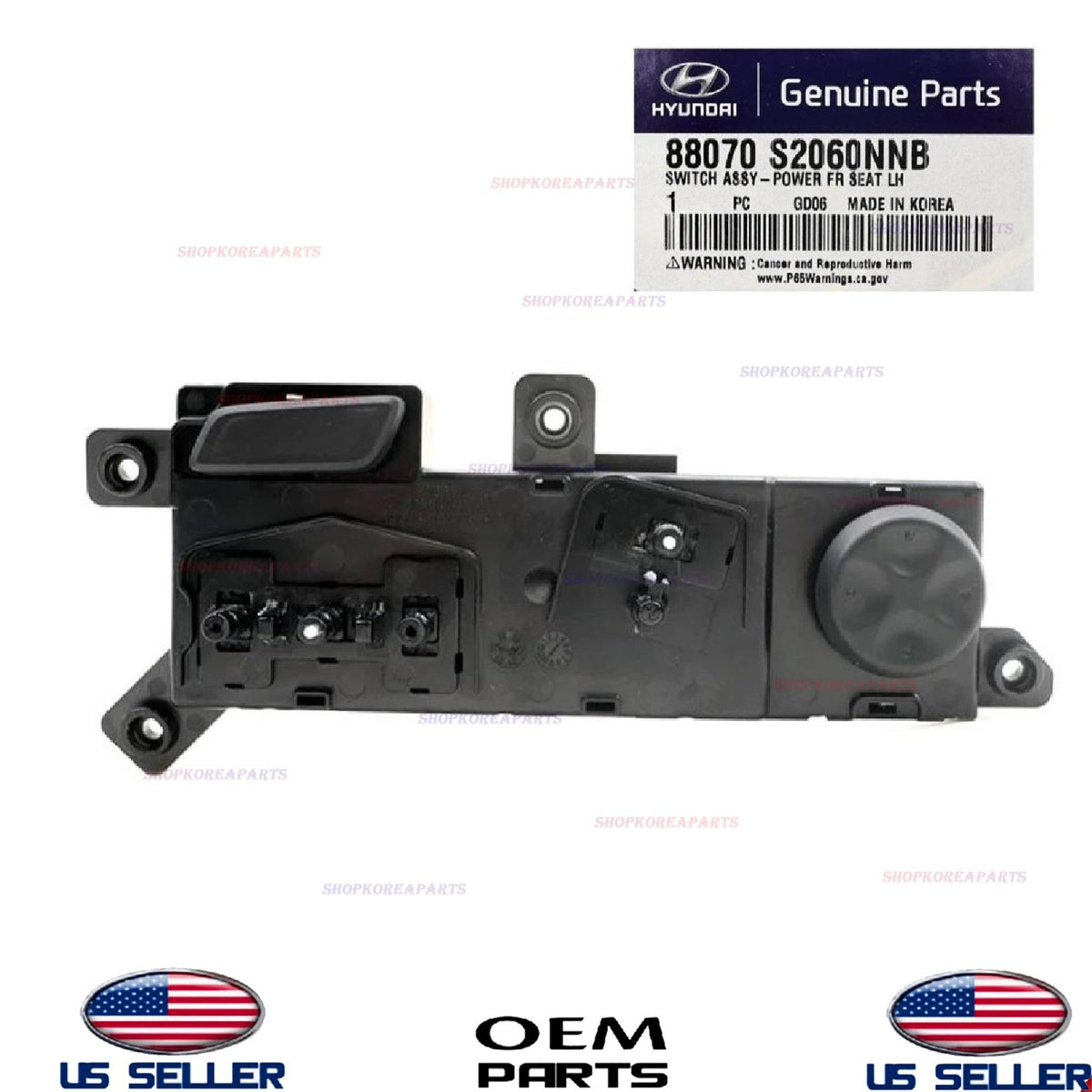 GENUINE Switch Power Front LEFT Seat ⭐OEM⭐ Santa FE 2019-2023 Palisade 2020-2025