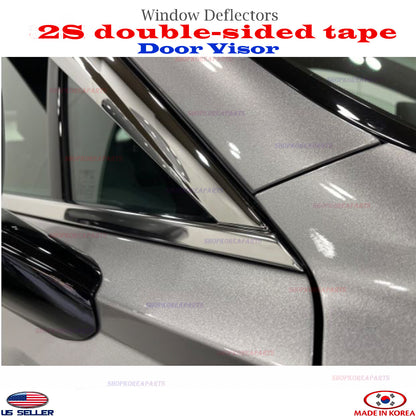 Chrome Window Door Visor Vent Shade Rain Guard fits for Genesis GV70 2022-2026