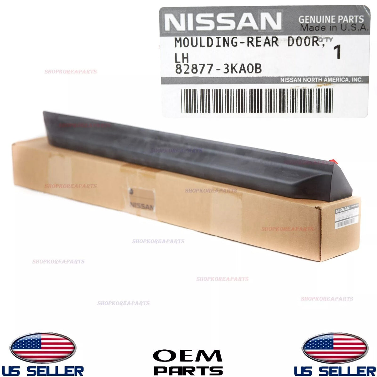 GENUINE Rear LEFT Door Lower Moulding Black Driver Side OEM PATHFINDER 2013-2015