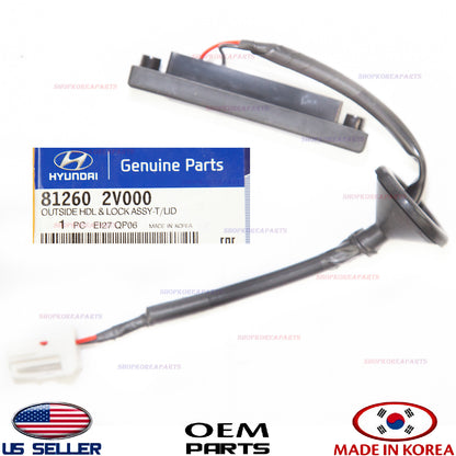 GENUINE OEM Outside Trunk Lid Lock Handle Lock Switch 12-17 Veloster W/O Camera