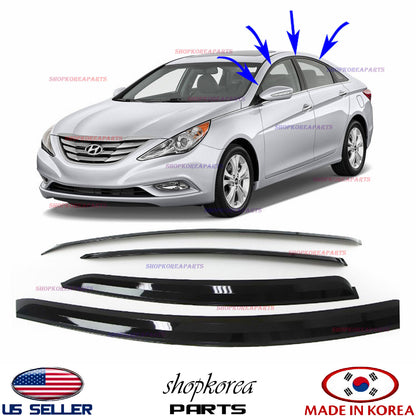SMOKED DOOR VISOR WINDOW VENT SUN DEFLECTOR fits for HYUNDAI SONATA 2011-2014