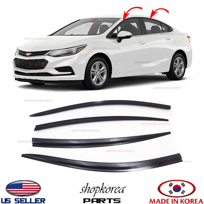 3M SMOKE DOOR VISOR VENT WINDOW DEFLECTOR fits CHEVROLET CRUZE 2017-2020