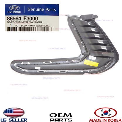 GENUINE Front Bumper Fog Lamp Cap Cover RIGHT Passenger Side OEM Elantra 2017-18