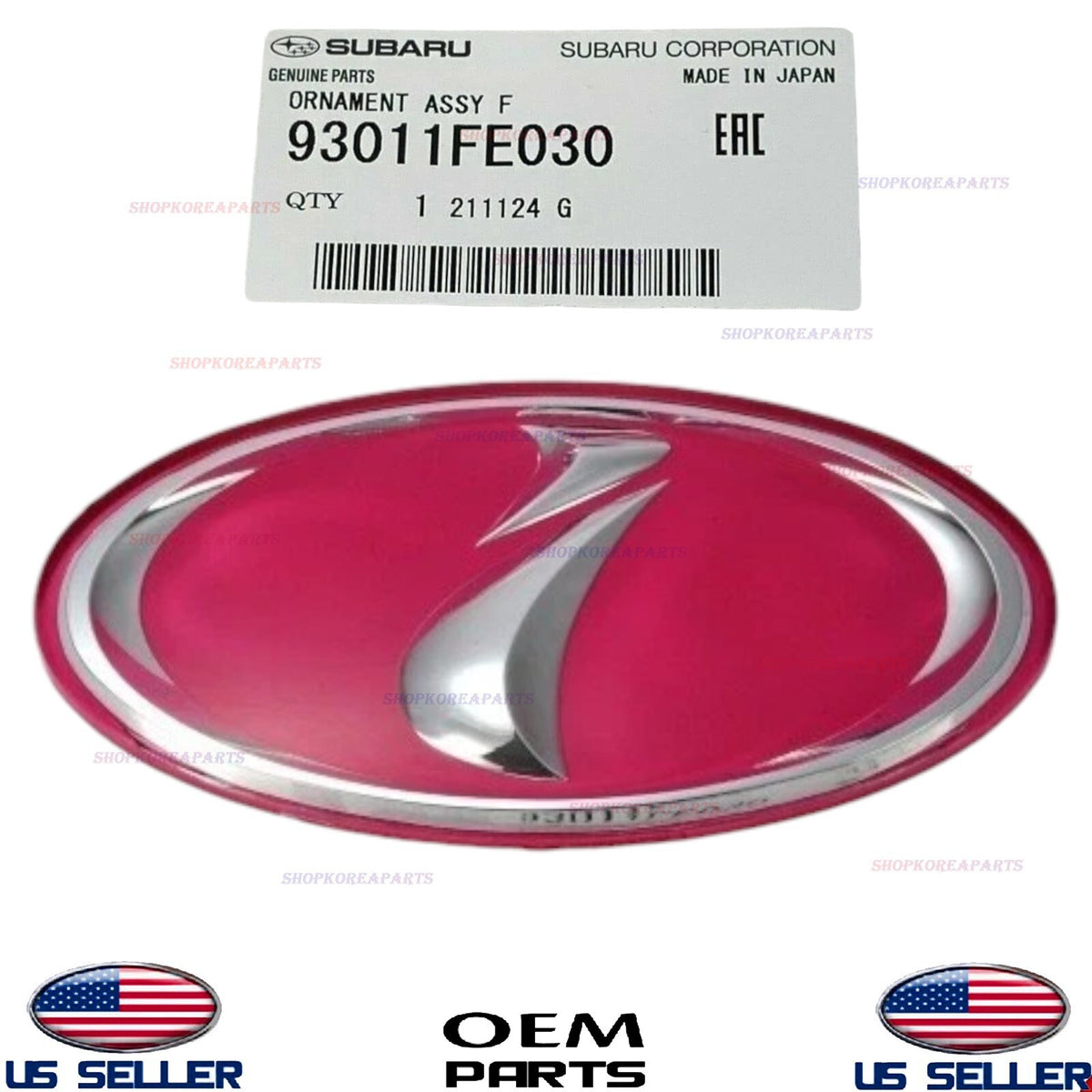 GENUINE OEM Pink "i" Front Grille Emblem Subaru Impreza WRX STI 2002-2011