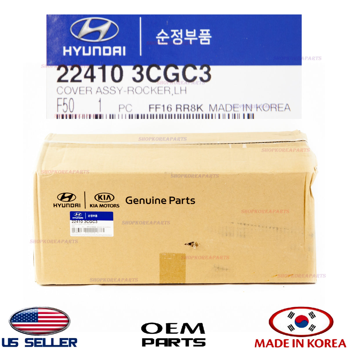 GENUINE Engine Valve Cover LEFT 3.3L OEM Hyundai Kia 2013-2019 See compatibility