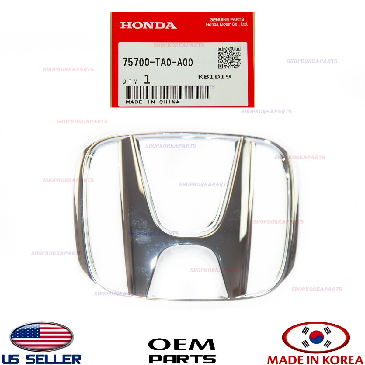 ✅GENUINE✅ Front Grille Emblem OEM Honda 2008-2018 *See Compatibility 75700TA0A00