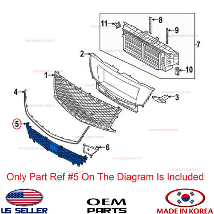 GENUINE Front Bumper Center Lower Grille ⭐OEM⭐ GENESIS GV80 2021-2024 86531T6010