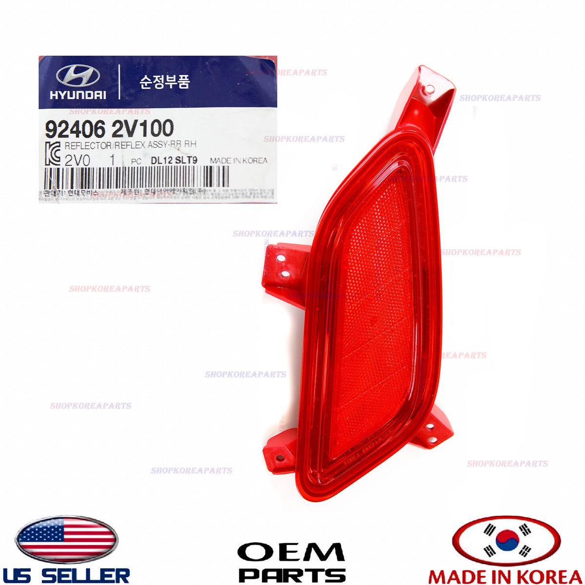 GENUINE OEM Reflector Bumper Rear Right Passenger Side 2012-2017 Veloster Base