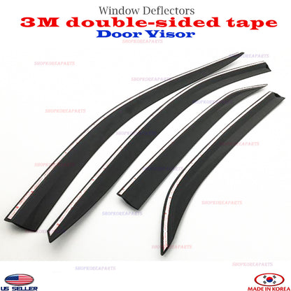 3s Tape SMOKED DOOR VISOR WINDOW VENT DEFLECTOR fits for Chevy Equinox 2018-2024