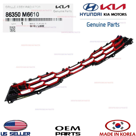 ✅GENUINE✅ Front Bumper Upper Grille RED ⭐OEM⭐ Kia Forte GT 1.6L Turbo 2022-2024