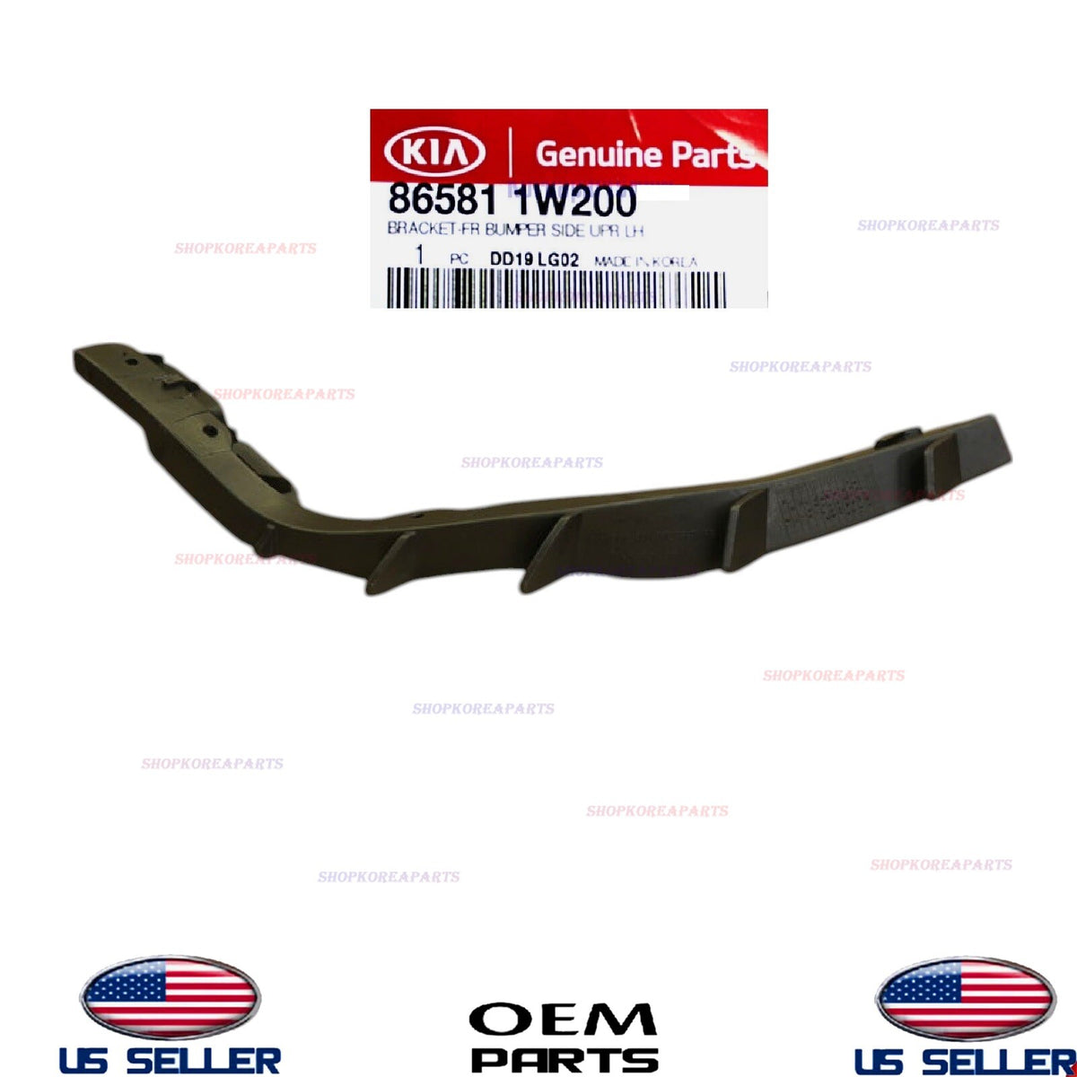 GENUINE OEM Front Bumper Bracket LEFT Driver Side 2012-15 Kia Rio Hatchback 5dr