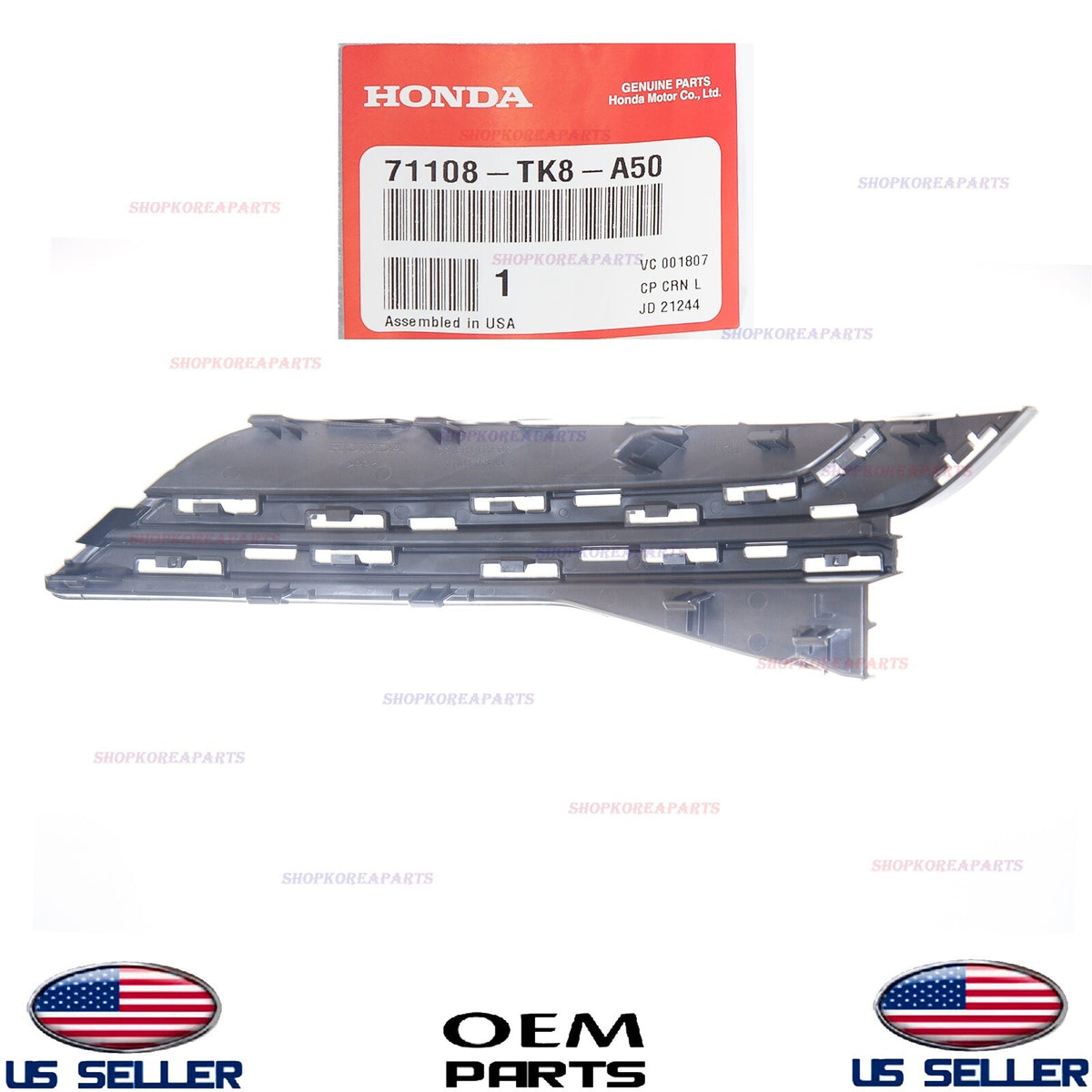 ✅GENUINE✅ Front Bumper Fog Lamp Cap Cover LEFT ⭐OEM⭐ Honda Odyssey 2014-2017