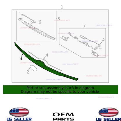 GENUINE OEM Trunk Lid Center Trim Garnish Molding 2020-2023 Kia Seltos