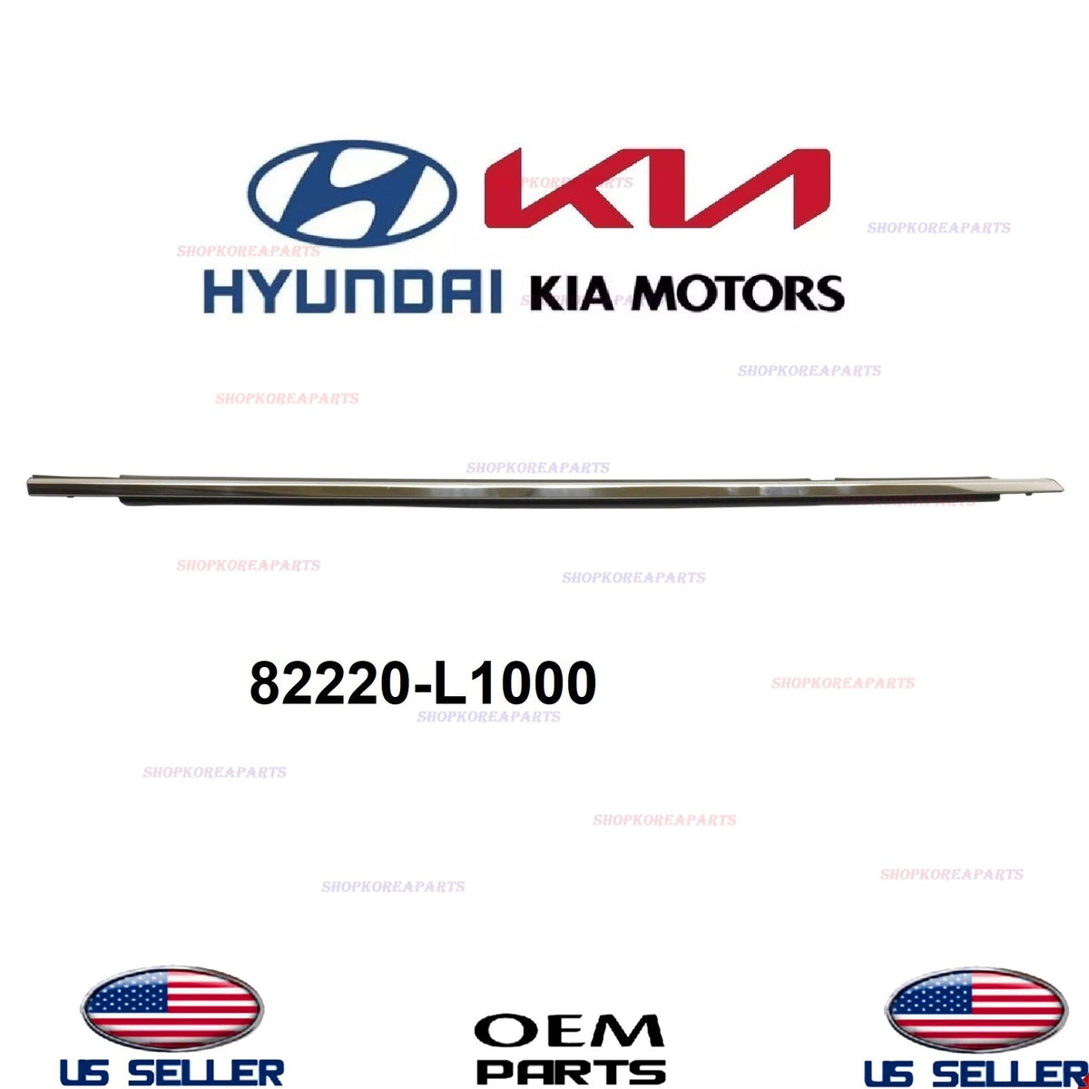 GENUINE OEM Front Door RIGHT Passenger Side Belt Molding 2020-23 Hyundai Sonata