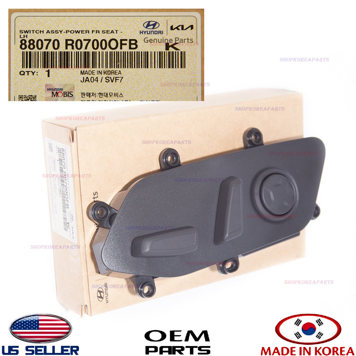 GENUINE Front LEFT Driver Side Seat Power Switch ⭐OEM⭐ Kia Carnival 2022-2024
