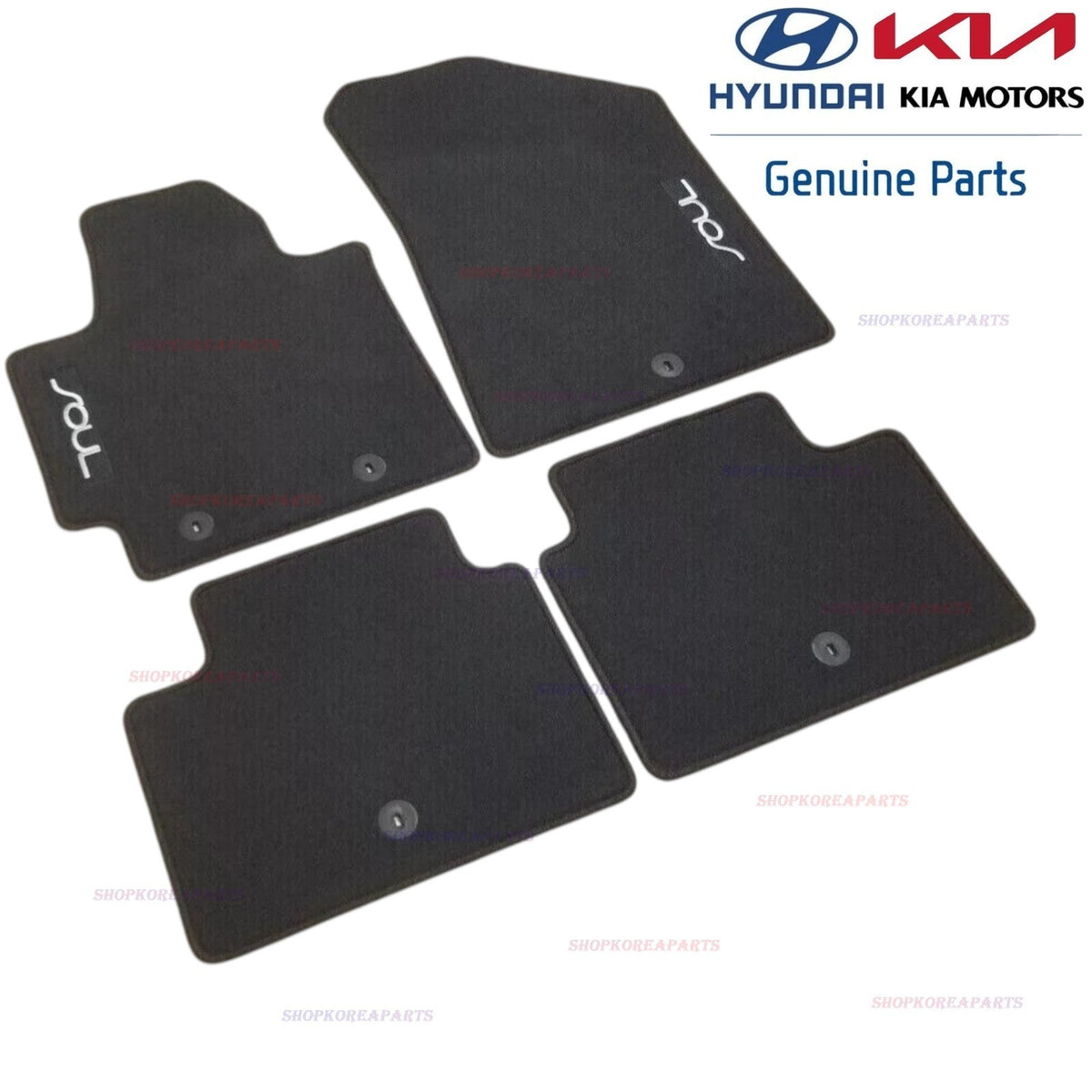 FITS: 14 - 19 KIA SOUL CARPETED FLOOR MAT SET 4PC OEM NEW