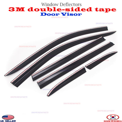 SMOKE DOOR VISOR WINDOW VENT DEFLECTOR ⭐6pcs⭐ fits for JEEP CHEROKEE 2015-2024