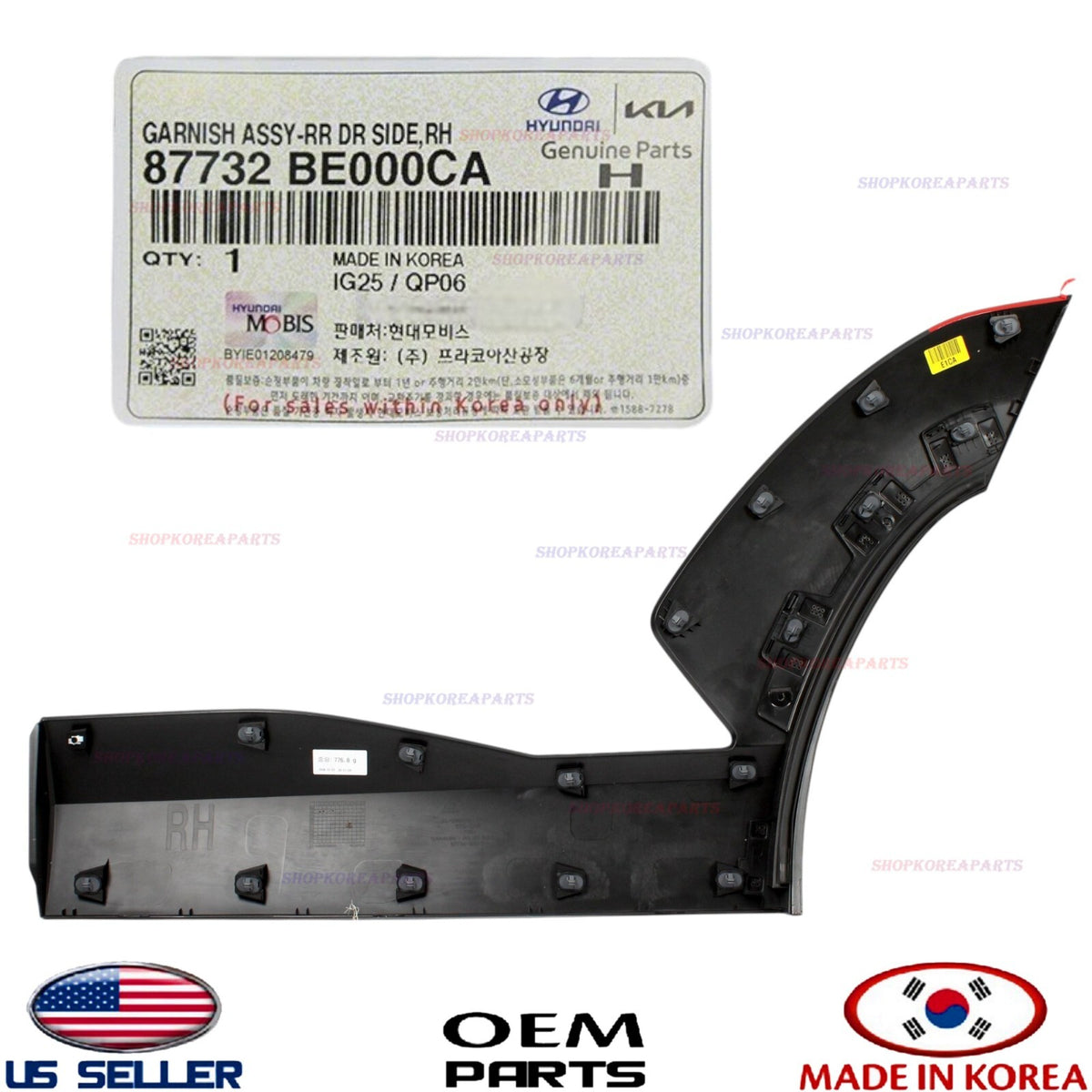GENUINE Rear Door Lower Molding RIGHT Passsenger ⭐OEM⭐ Hyundai Kona 2024-2026