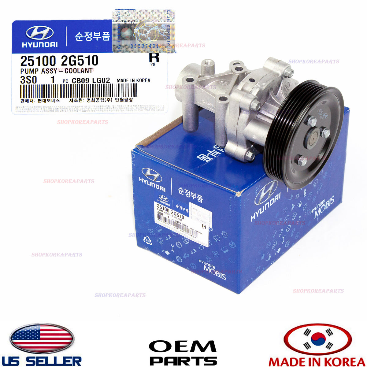 GENUINE Coolant Water Pump OEM Sonata Optima Sportage Sorento Tucson 2.4L 11-14