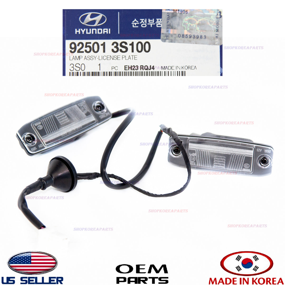 GENUINE Rear License Plate Light Lamps BOTH SIDES ⭐ OEM ⭐ SONATA 2011-2014