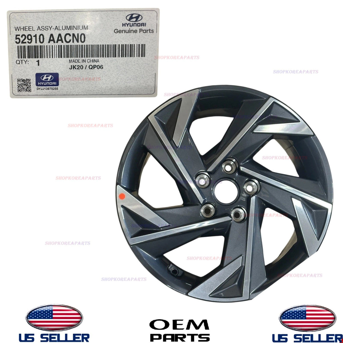 GENUINE OEM 17" x 7" Aluminum Wheel Disk 2024-2026 Hyundai Elantra 52910-AACN0