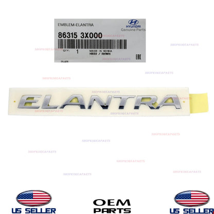 GENUINE OEM Rear Emblem Nameplate 2011-2016 Hyundai Elantra Sedan 86315-3X000
