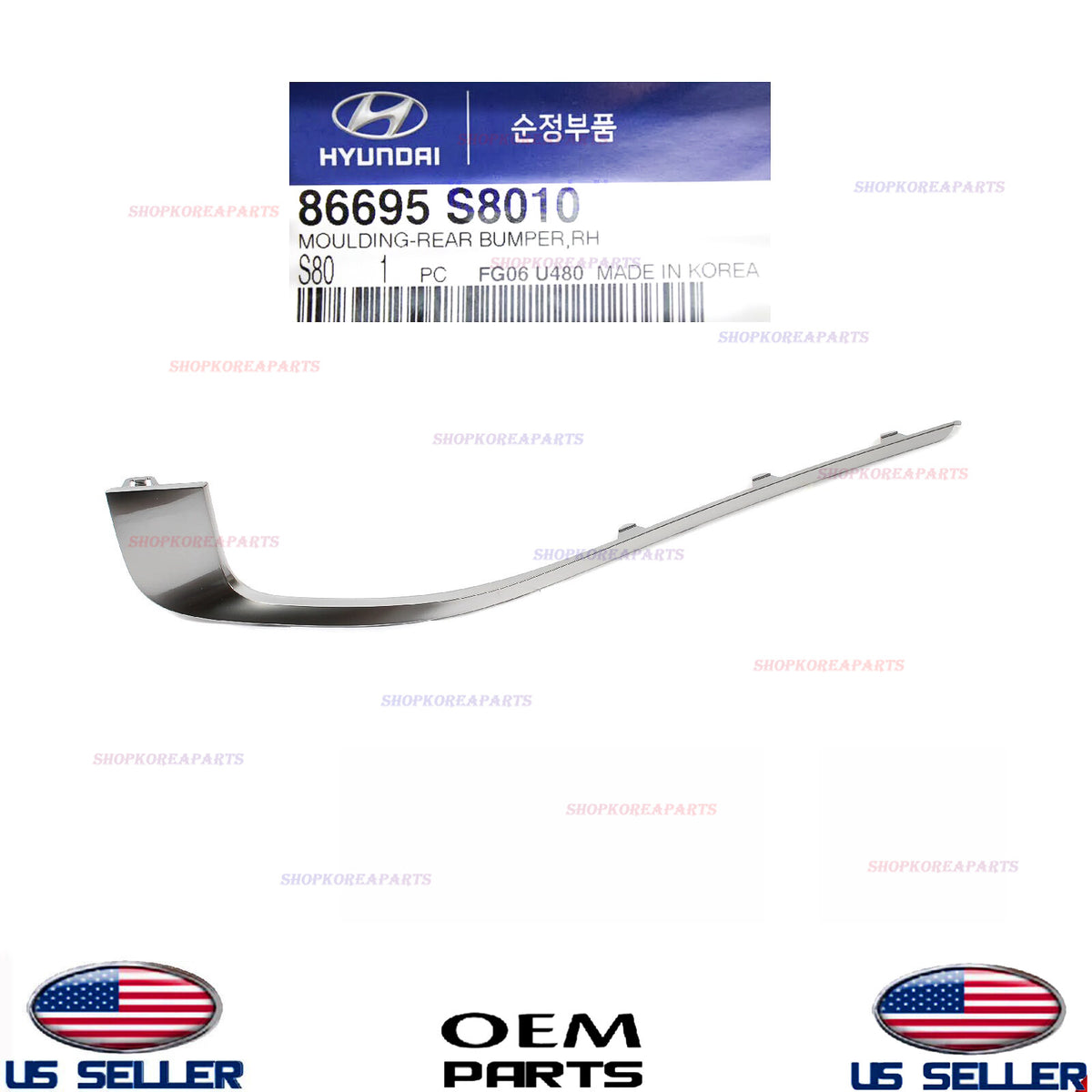 GENUINE OEM Rear Bumper Molding Right Passenger Side 2020-2022 Hyundai Palisade