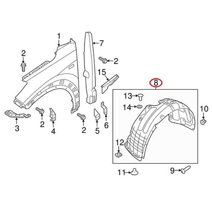 GENUINE Fender Liner Front RIGHT Passenger Side ⭐OEM⭐ Hyundai TUCSON 2019-2021