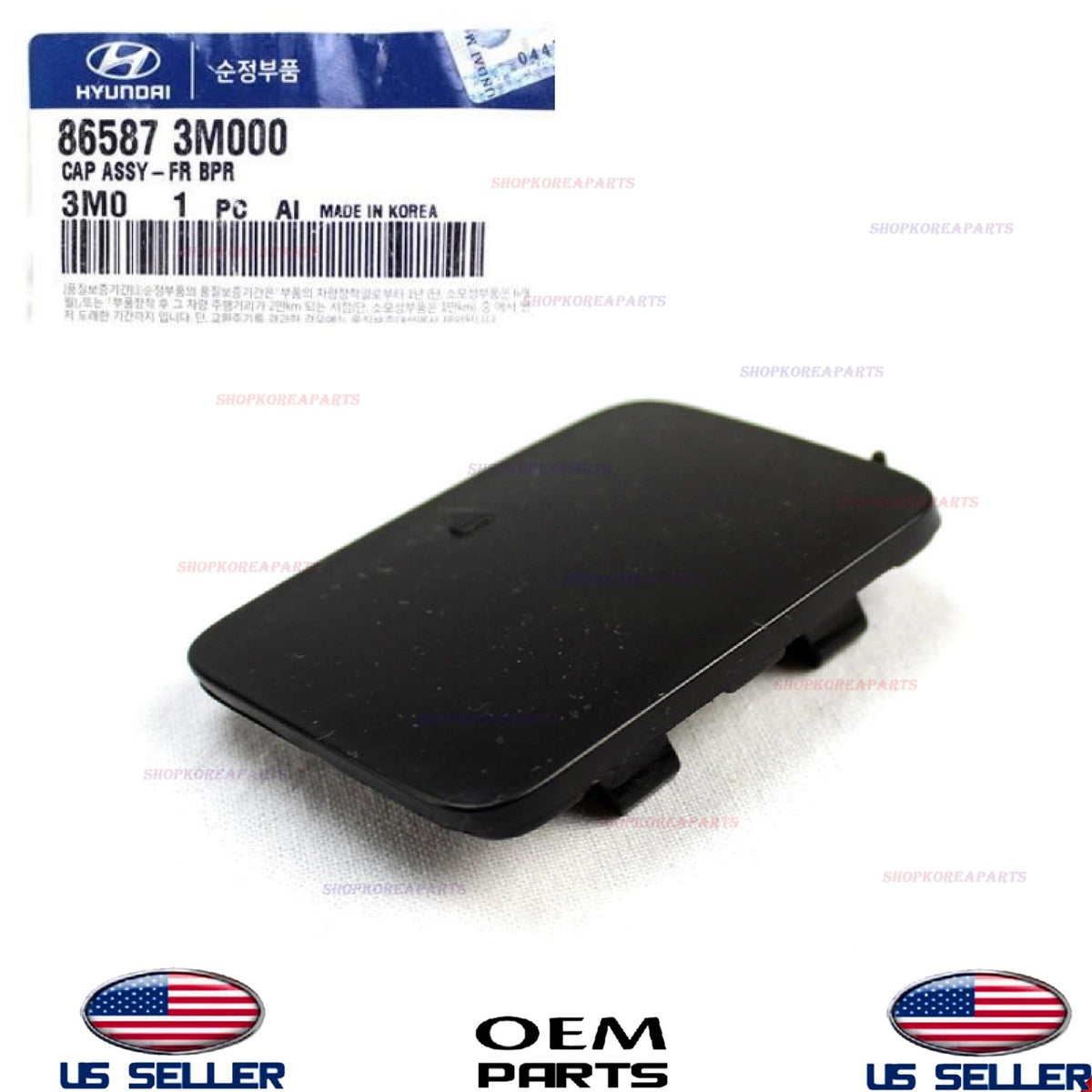 GENUINE Front Bumper Tow Eye Cap Cover 2009-2011 Hyundai Genesis 86587-3M000