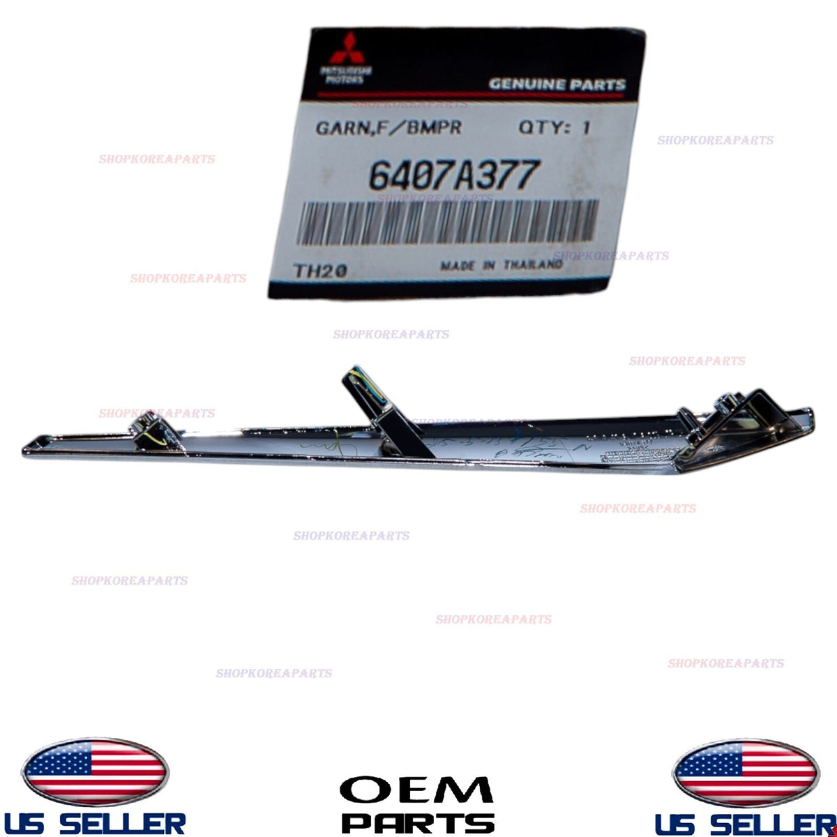 GENUINE Front Bumper Upper Molding LEFT Driver ⭐OEM⭐ Mitsubishi Mirage 2021-2024