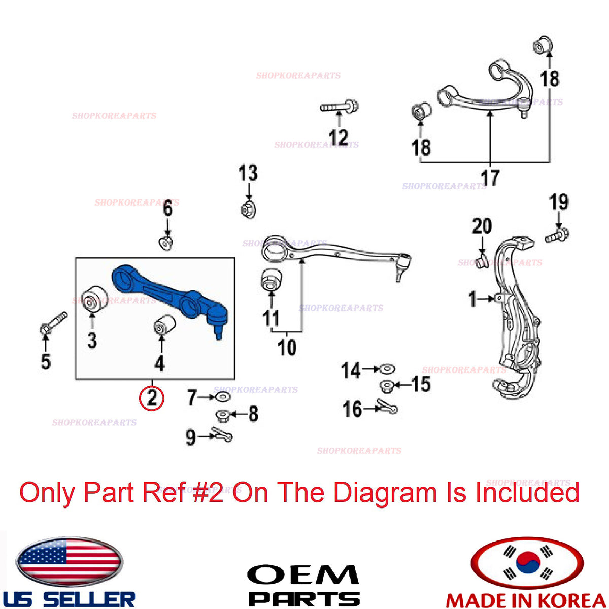 GENUINE Front Lower Lateral Control Arm LEFT Driver Side GENESIS GV80 2021-2026