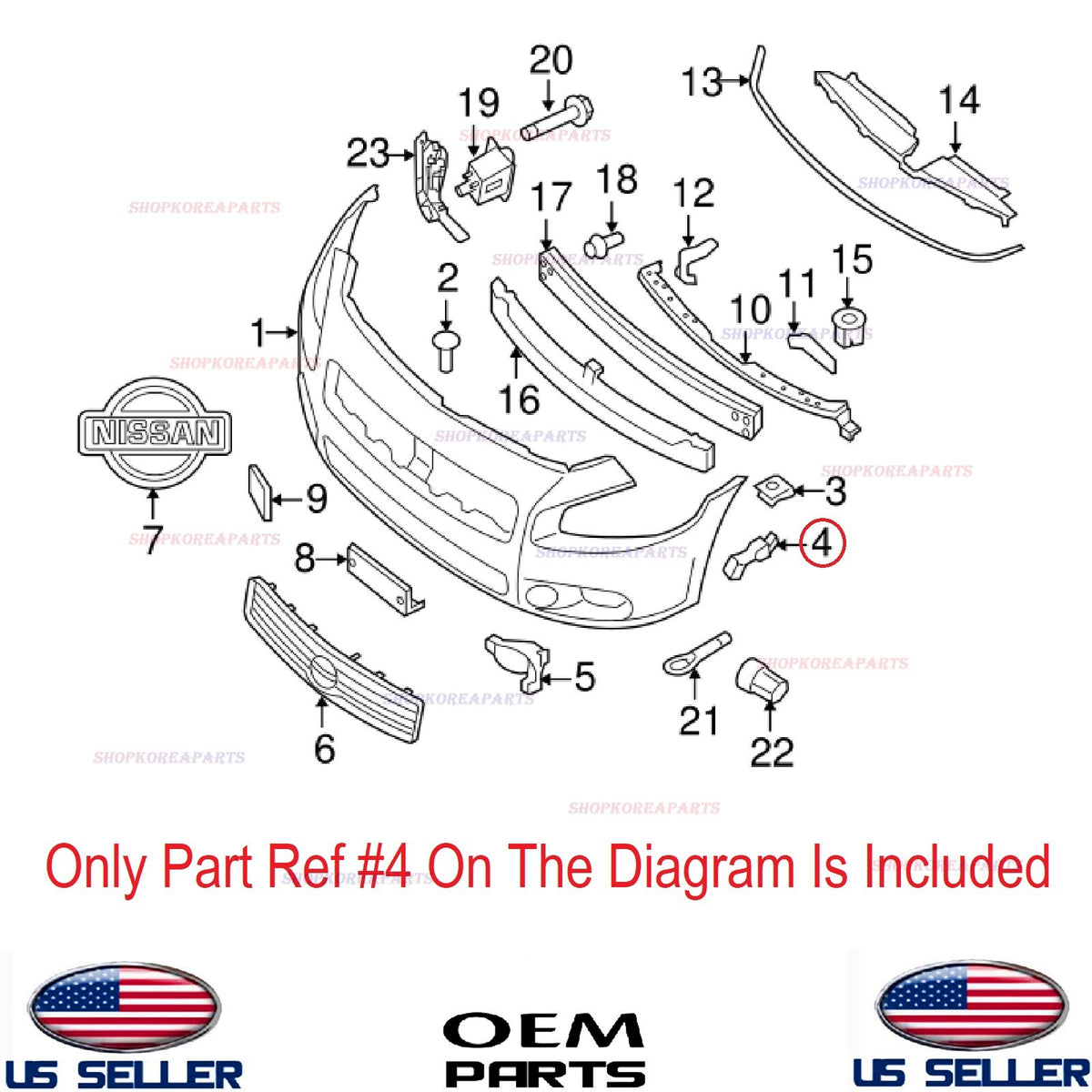 GENUINE Bumper Front Bracket Mounting Passenger Side ⭐ NISSAN MAXIMA 2009-2014
